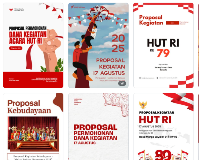 Ilustrasi proposal HUT RI (Canva)
